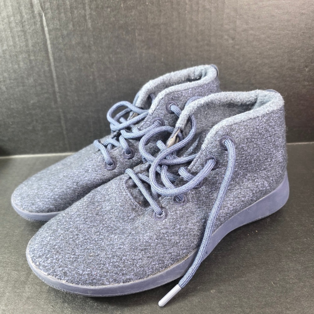 Allbirds Womens Wool Runner Mizzle Mid Top‎ Blue Sneakers W10